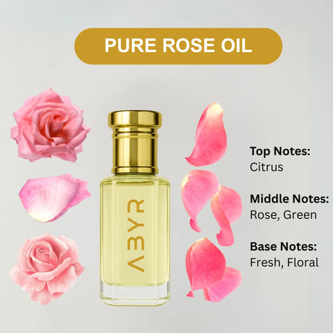 ABYR Pure Rose Oil Attar – 100% Natural & Alcohol-Free Long-Lasting Fragrance - 3ml view