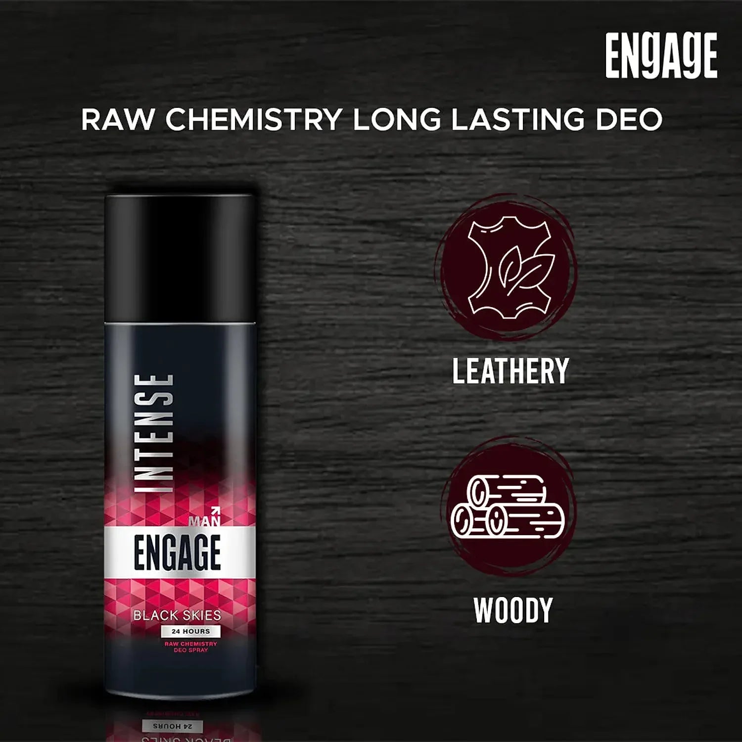Engage Intense Black Skies Deo Spray For Men, 150ml – Unleash Your Boldness - view 2