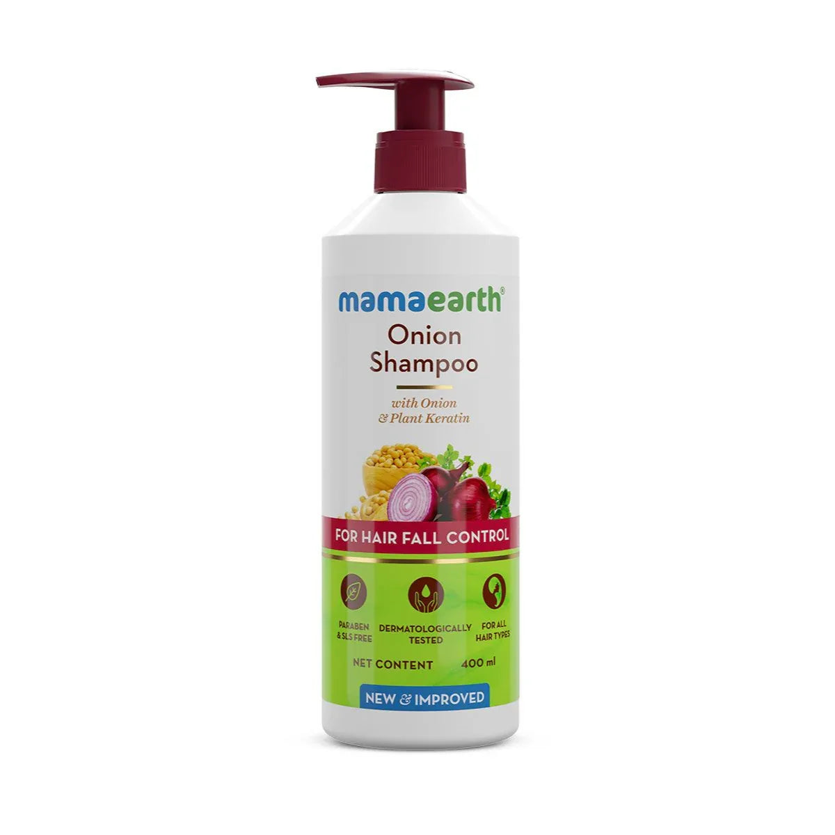 Mamaearth Onion Shampoo for Hair Fall Control & Hair Growth – 400ml - main view