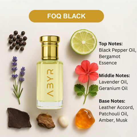 ABYR Foq Black Attar – Alcohol-Free Long-Lasting Oriental Fragrance for Men - 3ml view