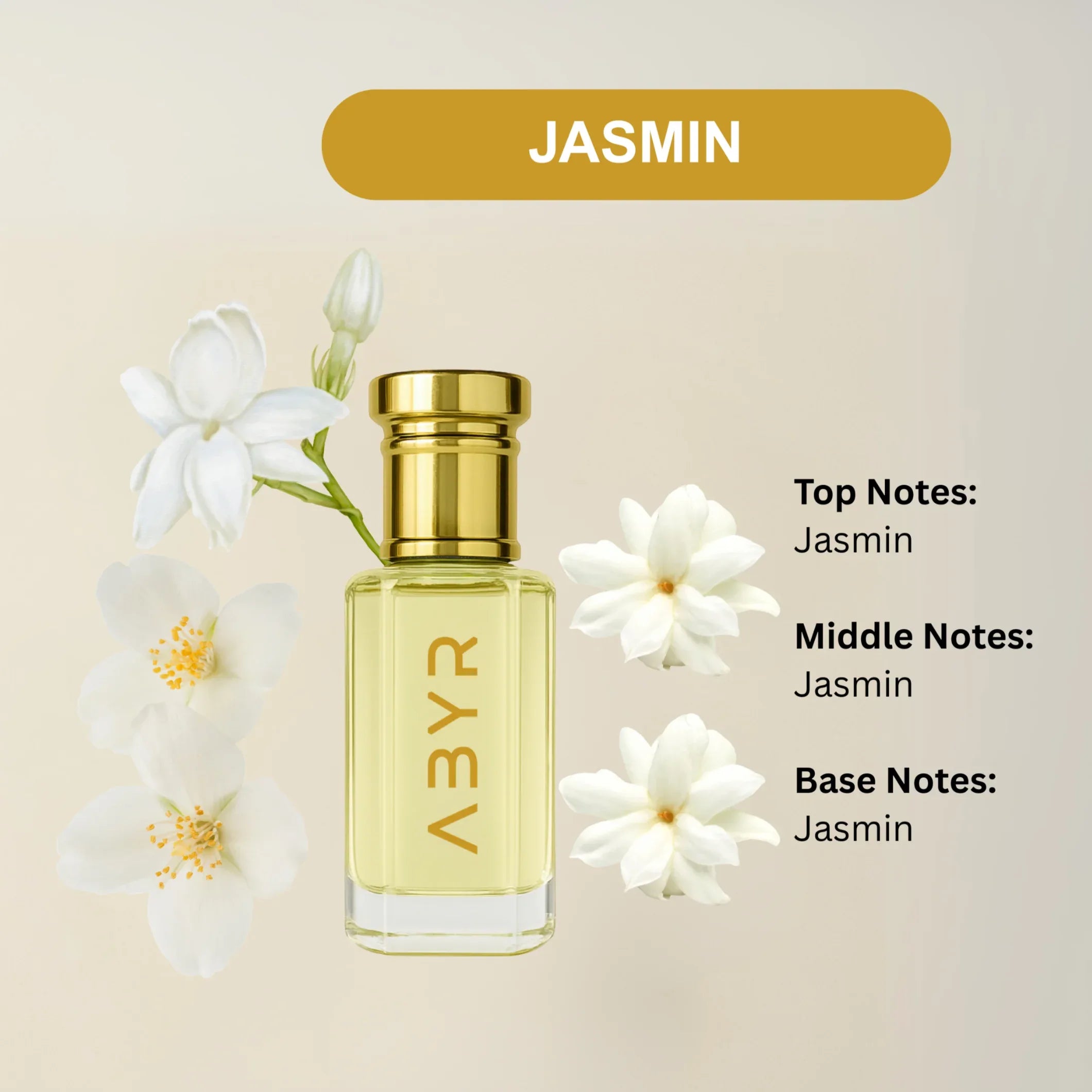 ABYR Jasmin Attar – Alcohol-Free Long-Lasting Pure Jasmine Fragrance - 12ml view