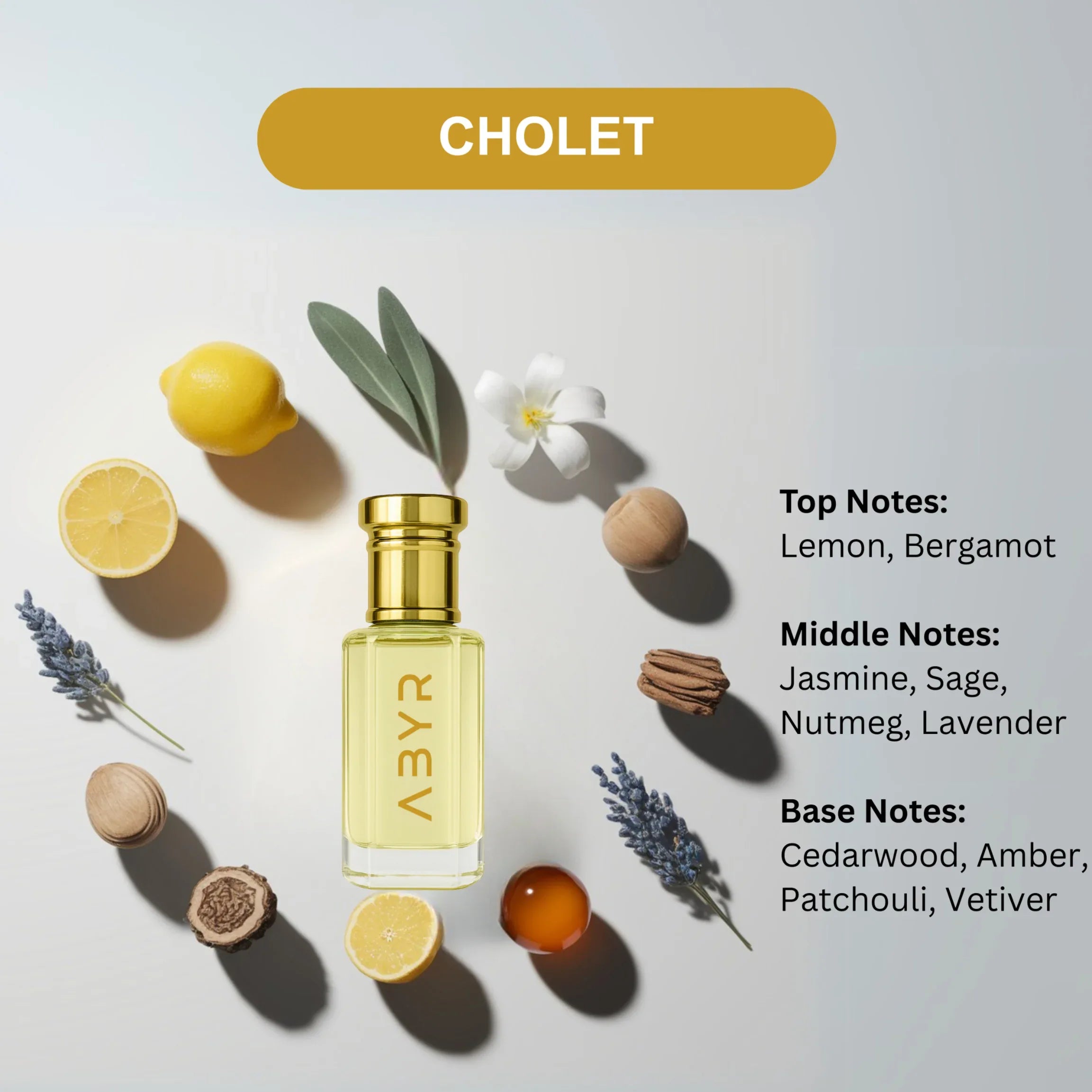 ABYR Cholet Attar – Alcohol-Free, Long-Lasting Oriental Fragrance for Unisex - 12ml view