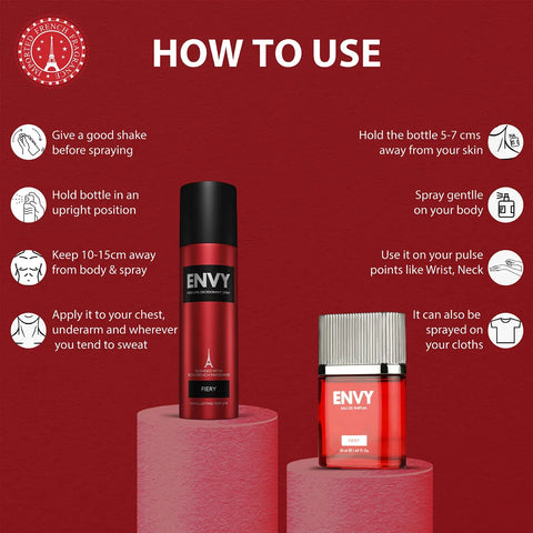 ENVY FIERY Gift Pack - Deodorant 120ML + Perfume 50ML Long Lasting Fragrance - view 3