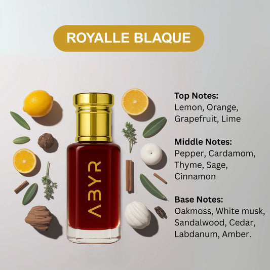 ABYR Royalle Blaque Attar – Alcohol-Free, Long-Lasting Oriental Woody Fragrance - 6ml view