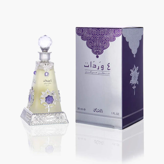 RASASI Arba Wardat - Alcohol-Free Arabic Perfume Oil Fragrance For Unisex 30ml - main view