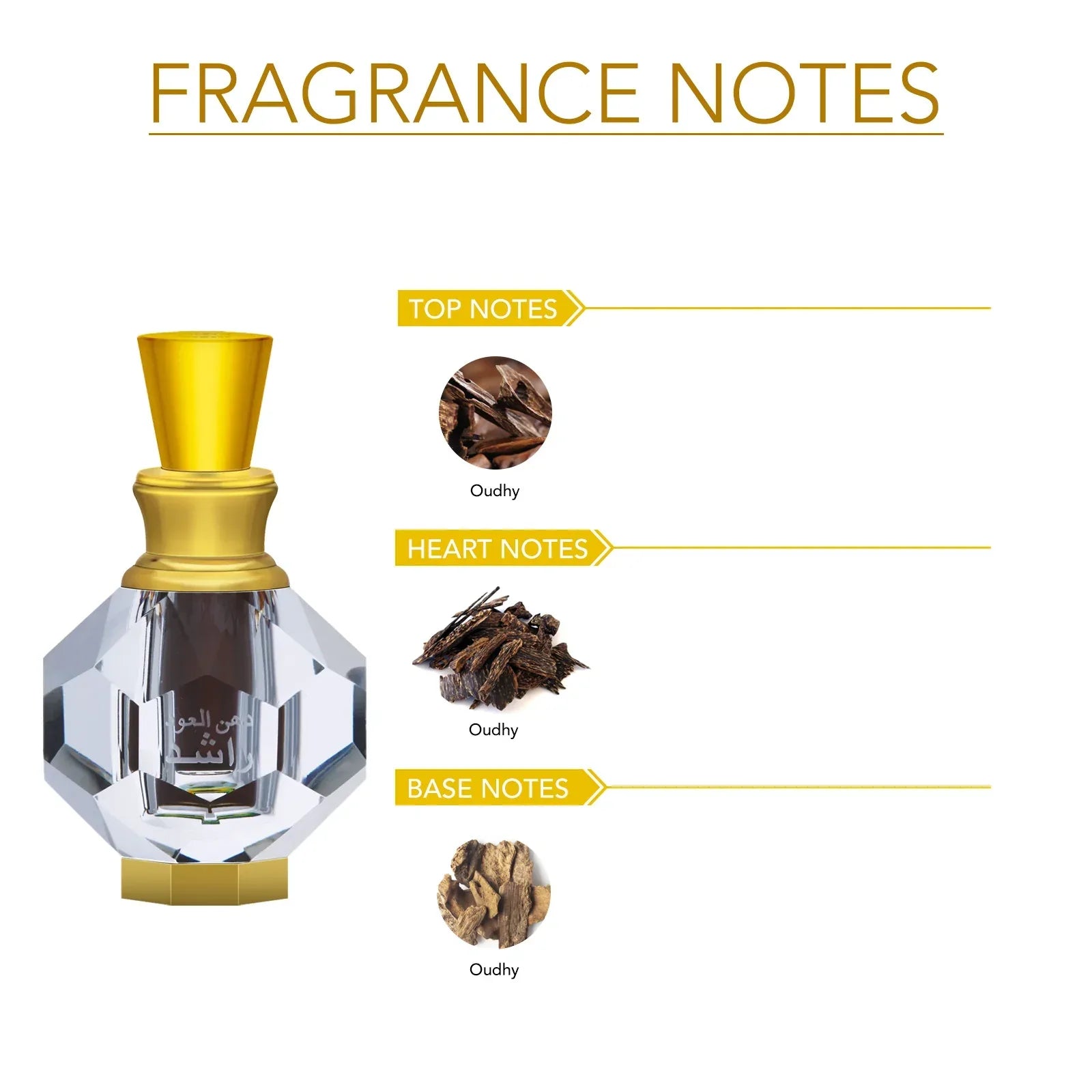 Dahnul Oudh Raashid Concentrated Perfume Oil 3ML For Unisex - view 2