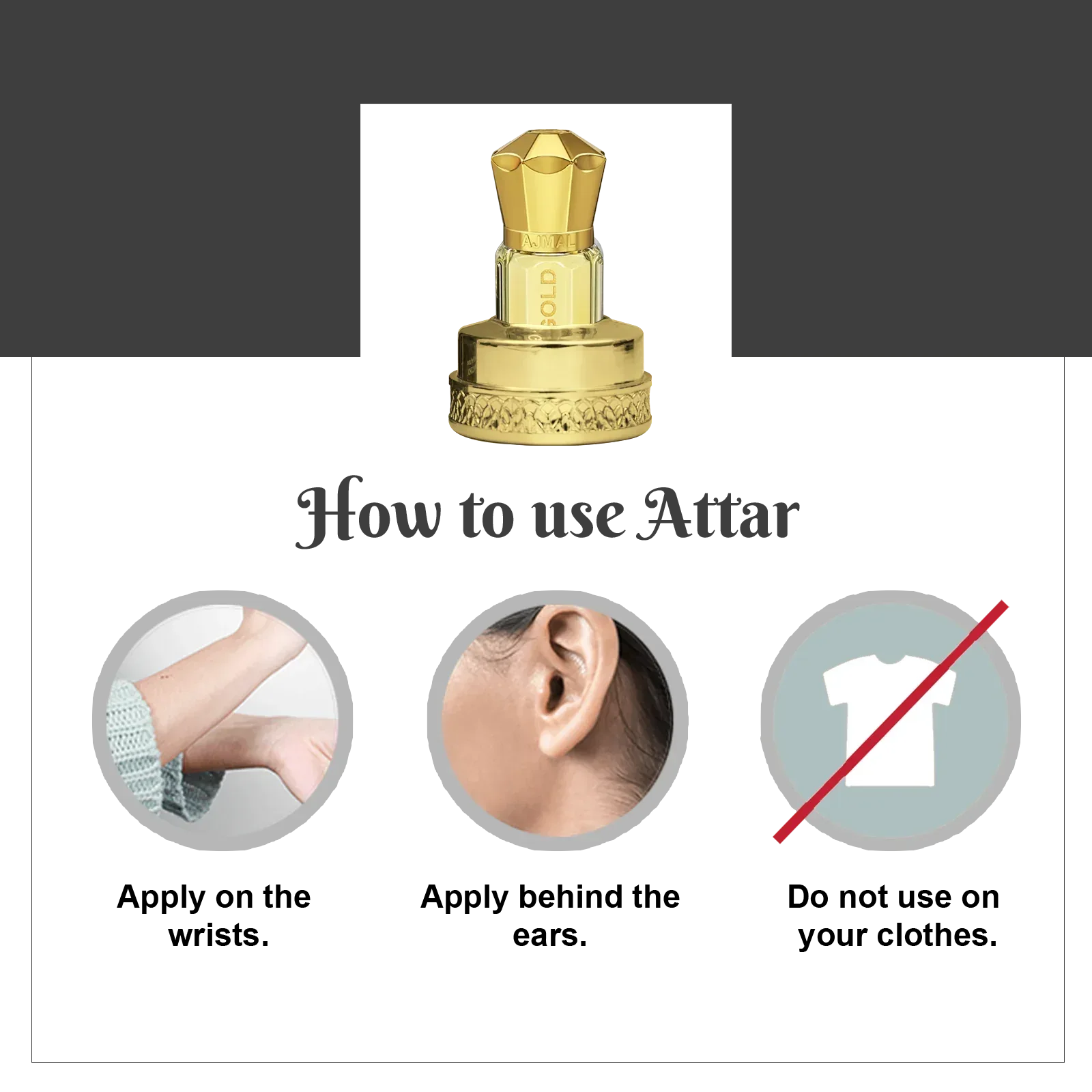 AJMAL MAGNETIZE Non-Alcoholic Concentrated Long Lasting Attar For Men - 5 ML - view 4