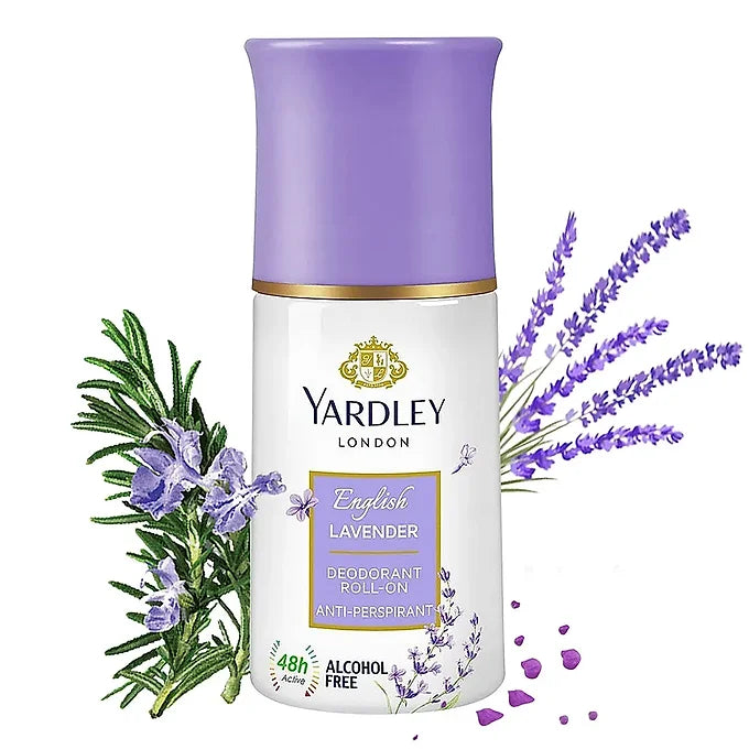 Yardley London English Lavender Anti Perspirant Roll On For Women, Floral, 50ml