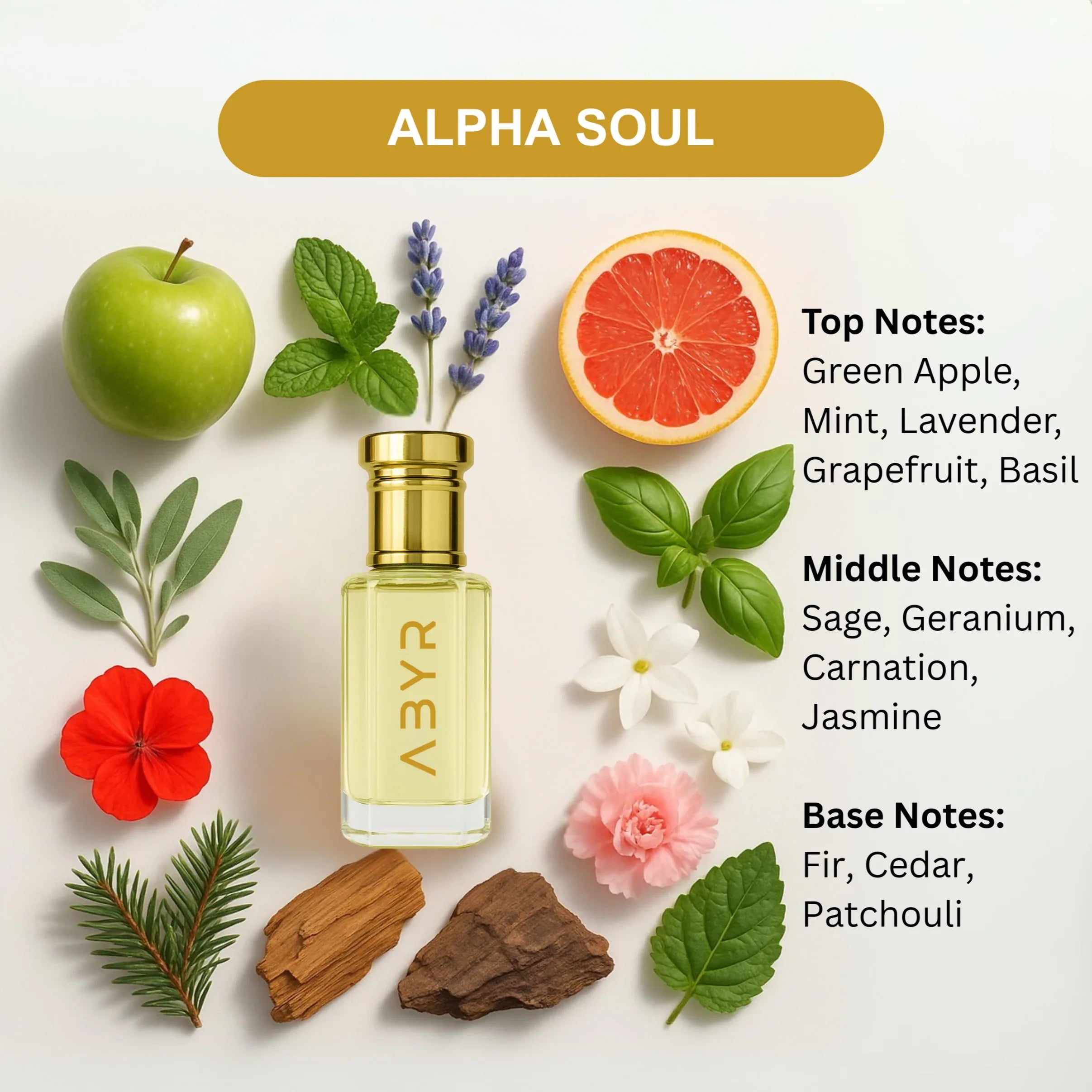 ABYR Alpha Soul Attar – Long-Lasting Alcohol-Free Perfume Oil for Men - 3ml view