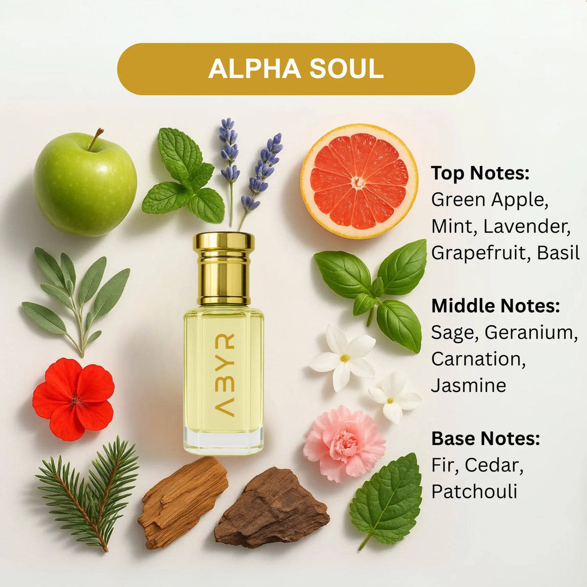 ABYR Alpha Soul Attar – Long-Lasting Alcohol-Free Perfume Oil for Men - 3ml view