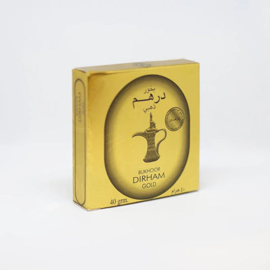 Ard Al Zaafran Dirham Gold Bukhoor Incense 40g | Premium Luxury Scent for Home - main view