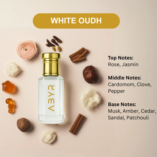 ABYR White Oudh Attar – Alcohol-Free, Long-Lasting Luxurious Oudh Fragrance - 3ml view