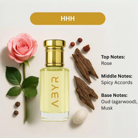 ABYR HHH Attar – Premium Long-Lasting Alcohol-Free Perfume Oil for Men - 12ml view