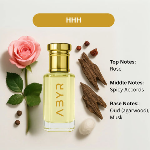 ABYR HHH Attar – Premium Long-Lasting Alcohol-Free Perfume Oil for Men - 12ml view
