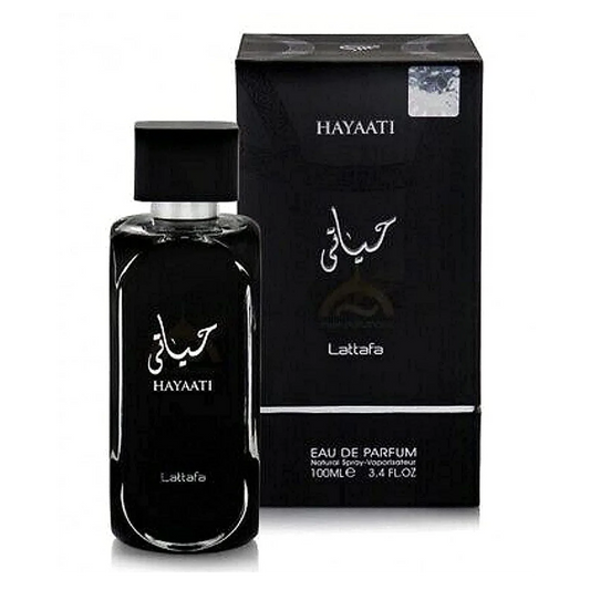 Lattafa Hayaati Black Long-Lasting Unisex Eau De Parfum Spray, 100ml - main view
