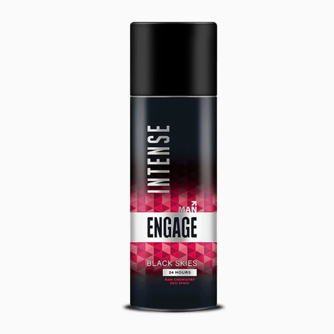 Engage Intense Black Skies Deo Spray For Men, 150ml – Unleash Your Boldness - main view