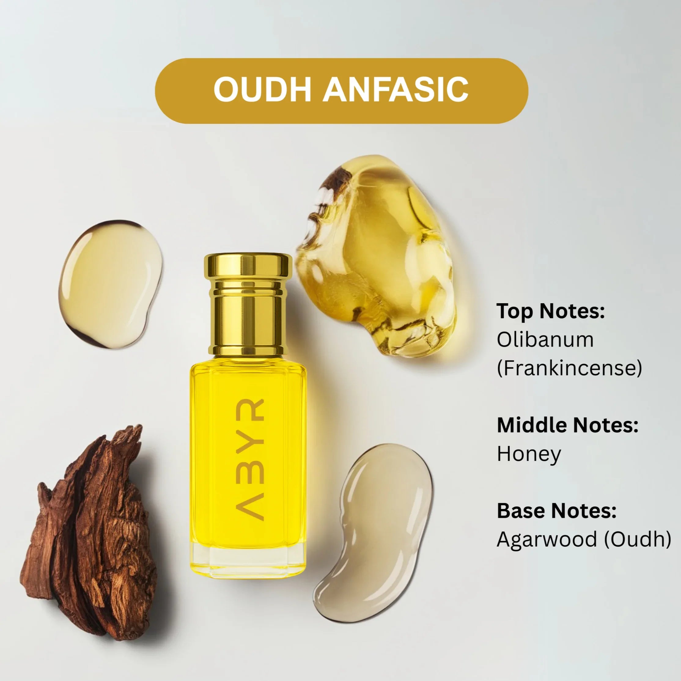 ABYR Oud Anfasic Attar – Alcohol-Free, Long-Lasting Pure Oudh Fragrance - 3ml view