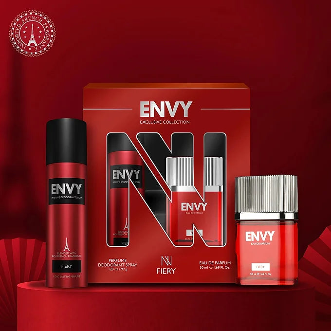 ENVY FIERY Gift Pack - Deodorant 120ML + Perfume 50ML Long Lasting Fragrance