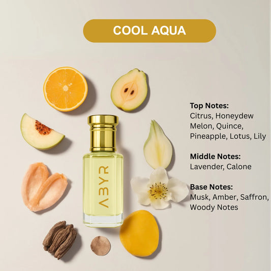 ABYR Cool Aqua Attar – Alcohol-Free, Long-Lasting Fresh Aquatic Fragrance - 3ml view