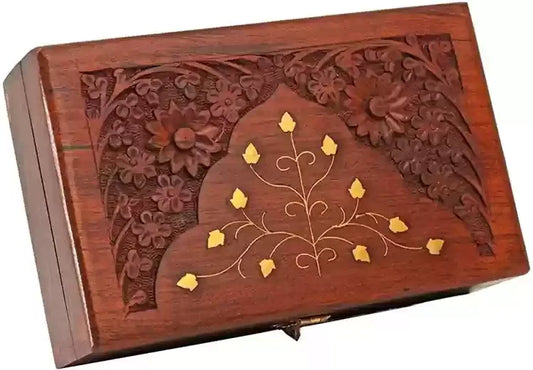 Happie Shopping Wooden Antique Multipurpose Storage Box (8x5 Inch) - view 2