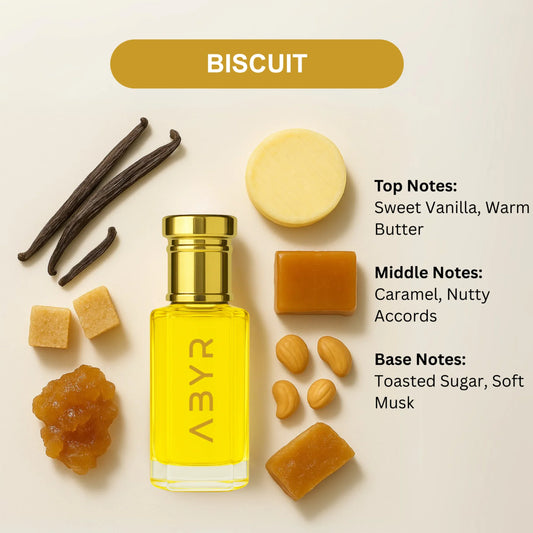 ABYR Biscuit Attar – Alcohol-Free, Long-Lasting Sweet & Gourmand Fragrance - 3ml view