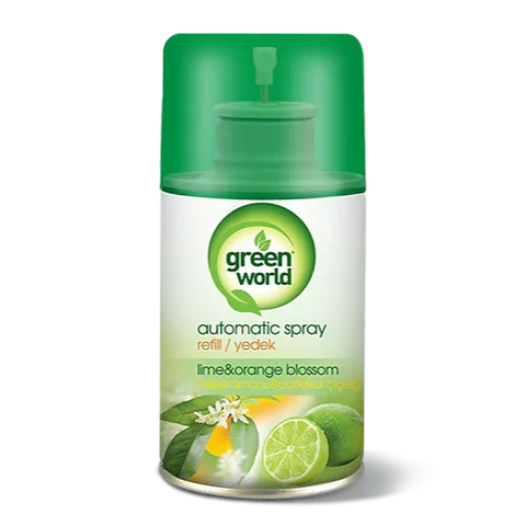 Green World Room Spray Automatic Refill Lime & Orange Blossom 250ml - main view