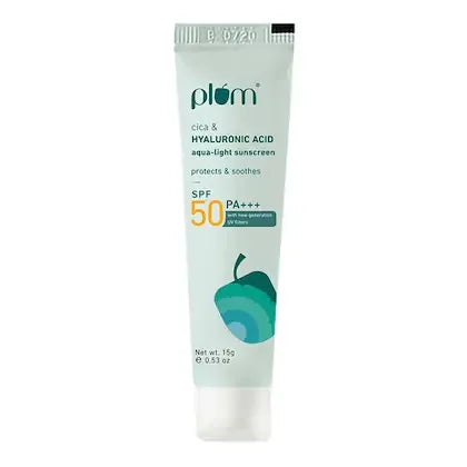 Plum Cica & Hyaluronic Acid Aqua Light SPF 50 Sunscreen 15g - main view