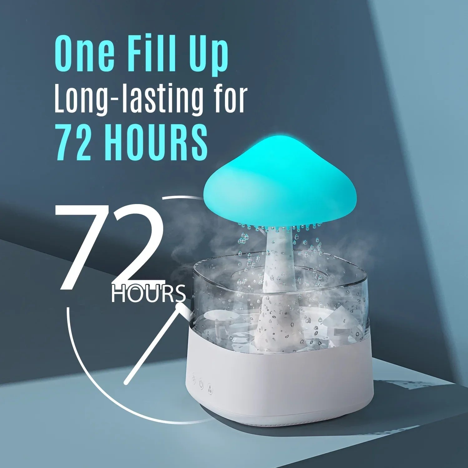 Rain Cloud Humidifier & Essential Oil Diffuser (450ml, White) - view 2