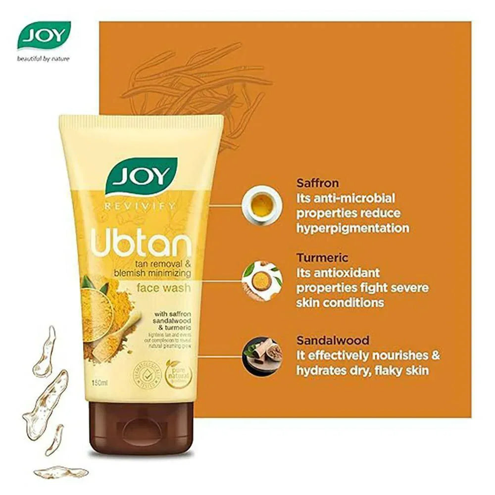Joy Ubtan Tan Removal and Blemish Minimizing Face Wash 150 ml - view 3