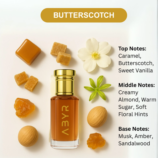 ABYR Butterscotch Attar – Alcohol-Free Sweet & Warm Gourmand Fragrance - 3ml view