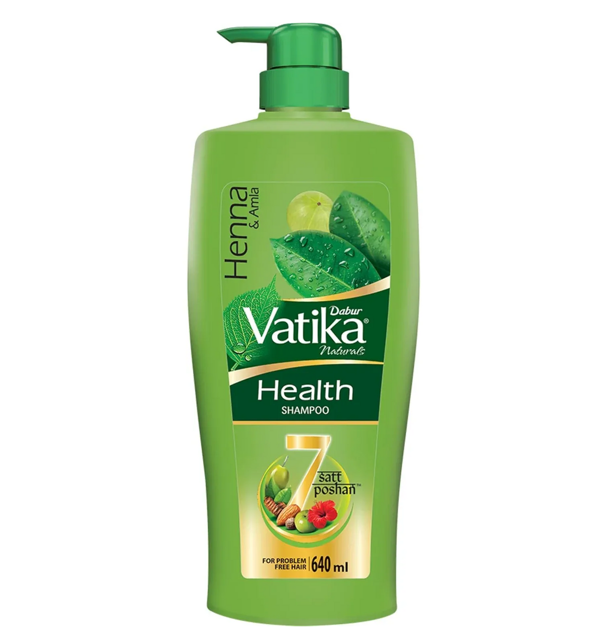 Dabur Vatika Health Shampoo - 640ml | Repairs Hair damage, Controls Frizz - main view