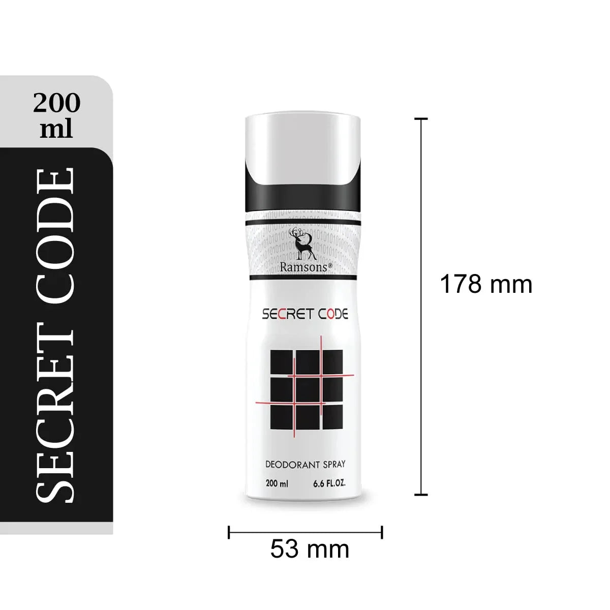 Ramsons Secret Code Gift Pack For Men 1 Eau De Parfum 100ML + 1 Deodorant 200ML - view 2