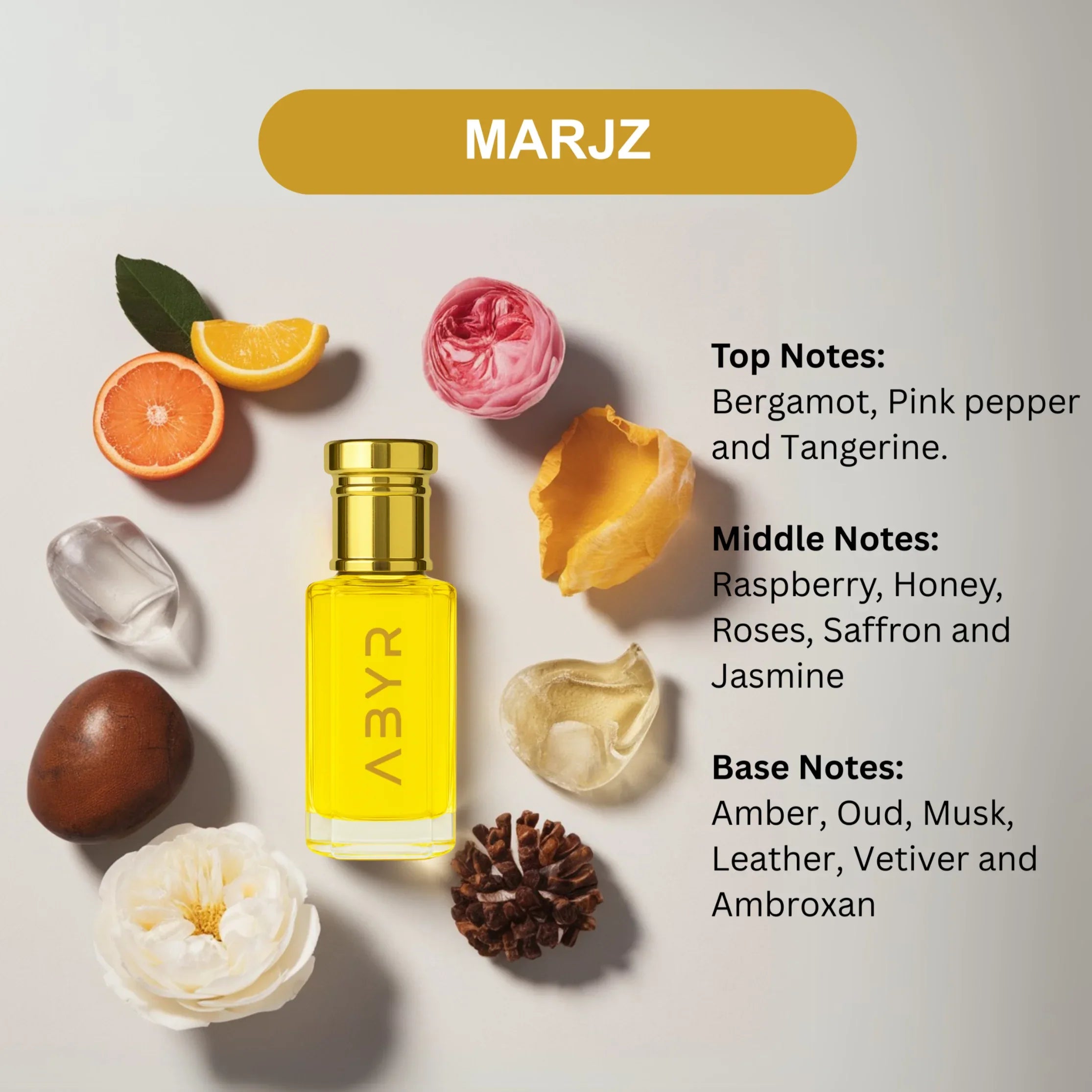 ABYR Marjz Attar – Alcohol-Free, Long-Lasting & Luxurious Oriental Fragrance - 3ml view