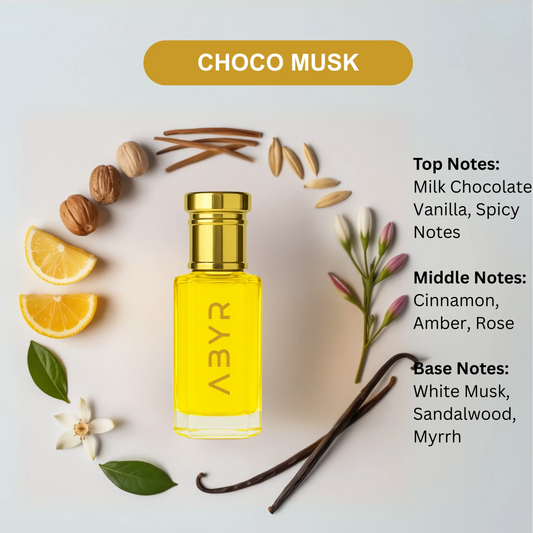ABYR Choco Musk Attar – Alcohol-Free Sweet & Musky Perfume Oil for Men & Women - 6ml view