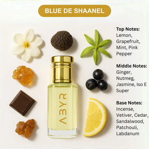 ABYR Blue D Shaanel Attar – Inspired by Bleu de Chanel, Alcohol-Free Perfume Oil - 6ml view