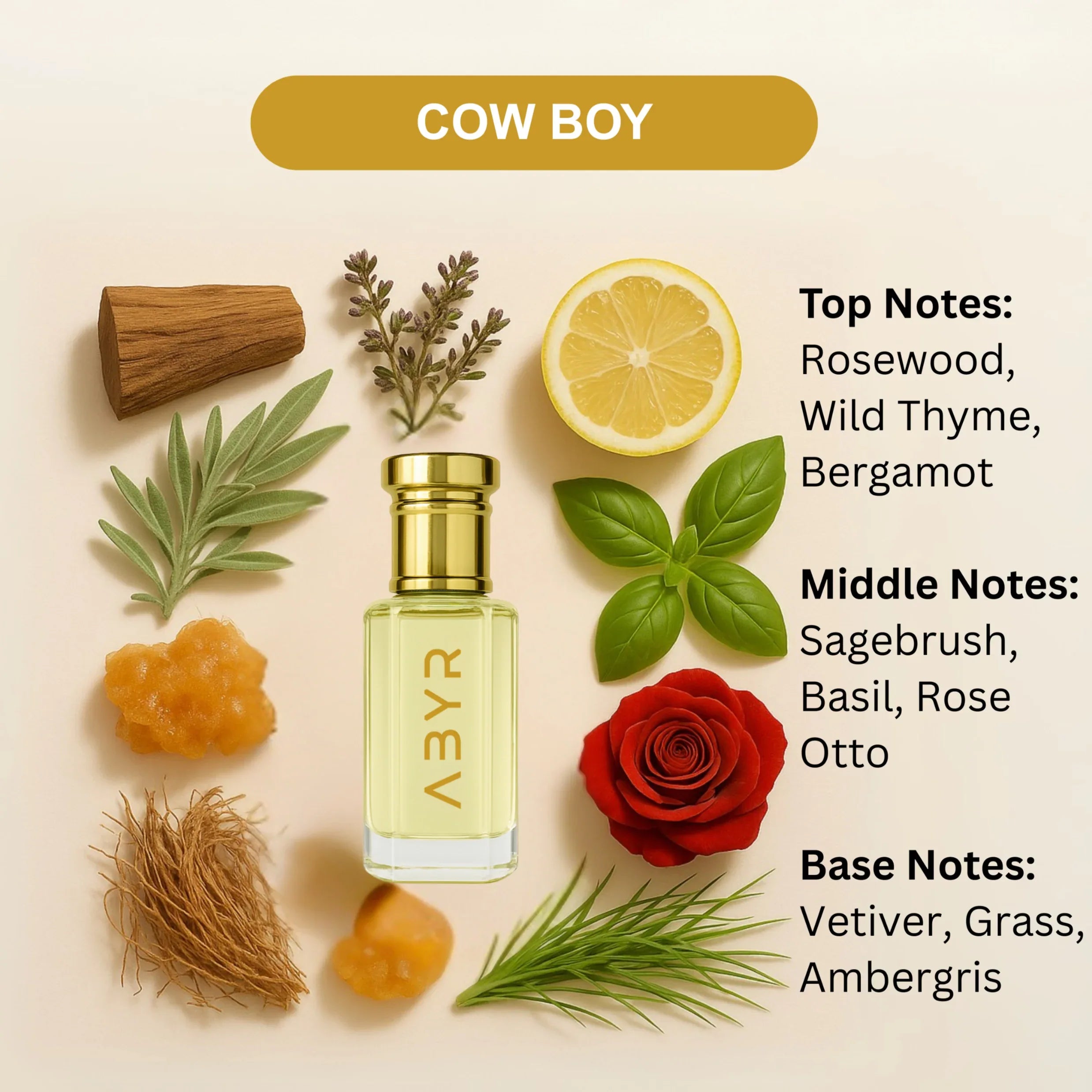 ABYR Cow Boy Attar – Alcohol-Free Masculine Fragrance with Leather & Woody Notes - 3ml view
