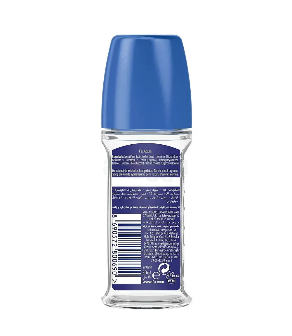 FA Men Aqua Aquatic Fresh Deodorant Roll On-50ml - view 3