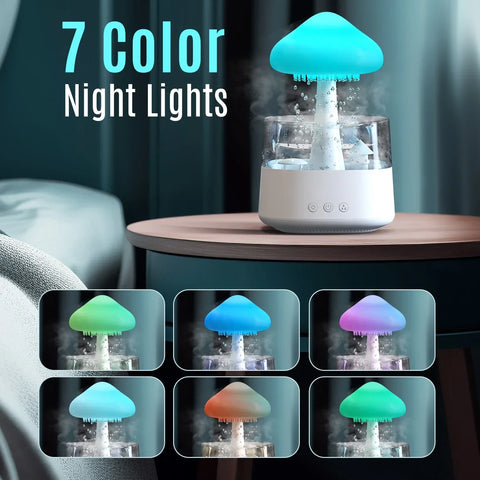 Rain Cloud Humidifier & Essential Oil Diffuser (450ml, White) - view 3