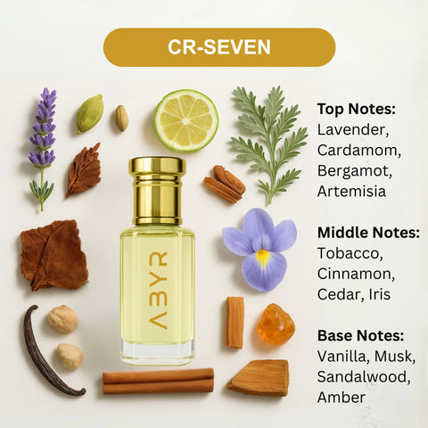 ABYR CR-SEVEN Attar – Long-Lasting Alcohol-Free Perfume Oil for Men - 6ml view