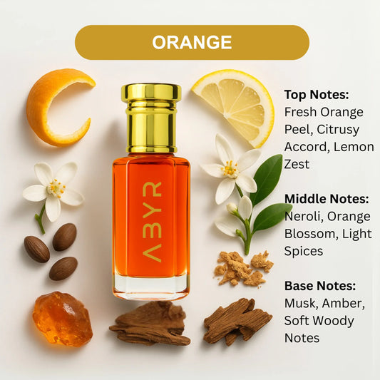 ABYR Orange Attar – Alcohol-Free Citrus Fragrance Oil, Long-Lasting & Refreshing - 12ml view