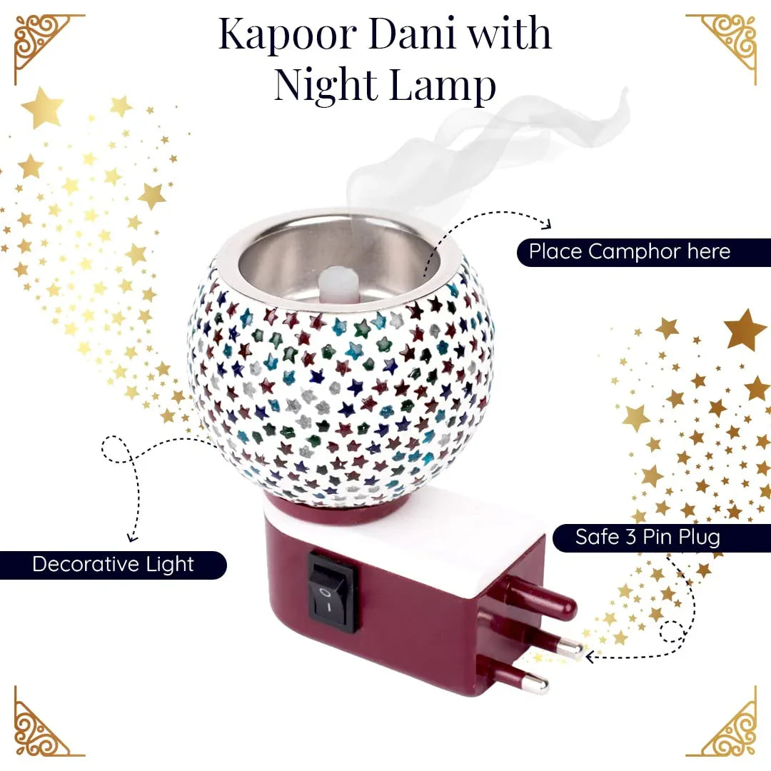 Prathna Electric Kapoor Dani Stand Kapur Incense Ceramic Night Light Burner - view 2