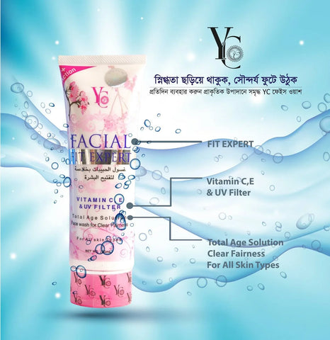 Yc Vitamin C, E & UV Filter facial fit expert facewash 100ml - view 2