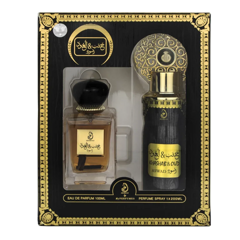 ARABIYAT Khashab & Oud Aswad body spray 200ml+ Eau de Parfum100 ml (Combo Set) - view 2