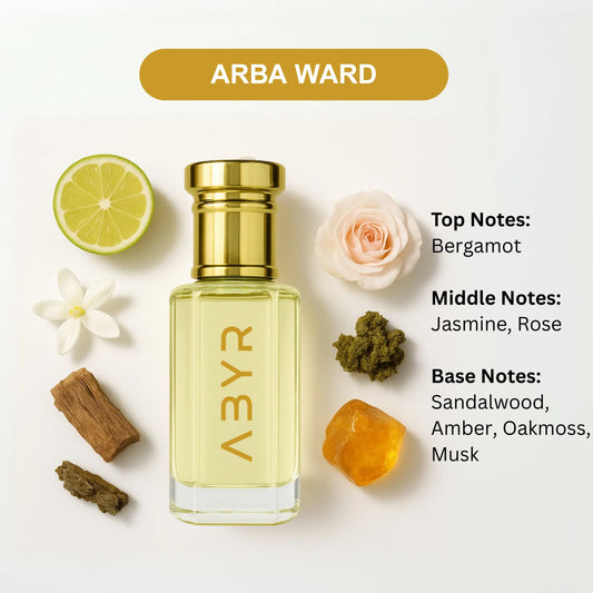 ABYR Arba Ward Attar – Alcohol-Free Arabian Rose & Oudh Perfume Oil - 3ml view