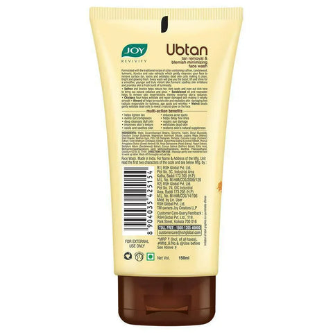 Joy Ubtan Tan Removal and Blemish Minimizing Face Wash 150 ml - view 2
