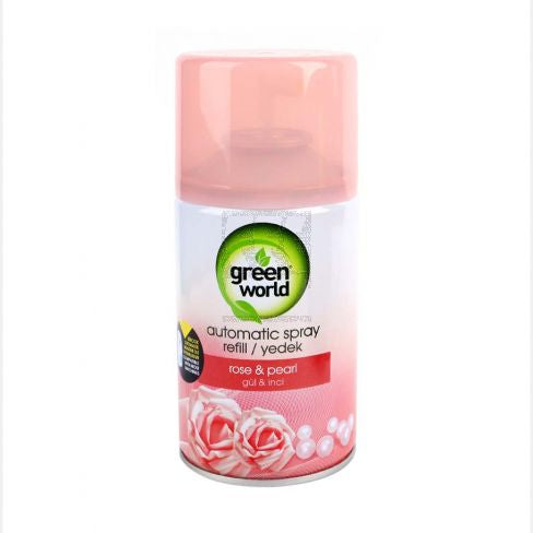 Green World Room Spray Automatic Refill Rose And Pearl 250ml - main view