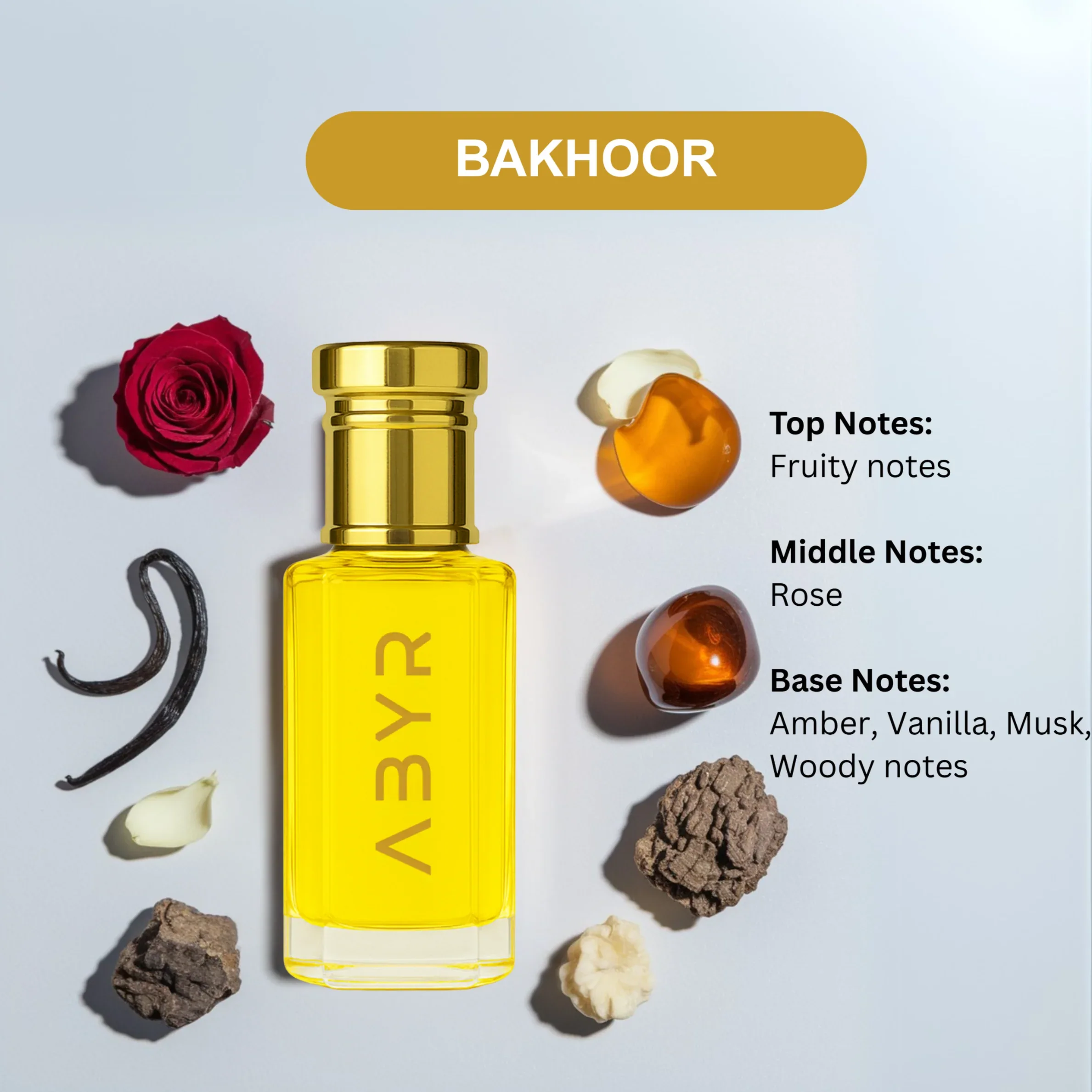 ABYR Bakhoor Attar – Alcohol-Free, Long-Lasting Oriental Fragrance - 3ml view
