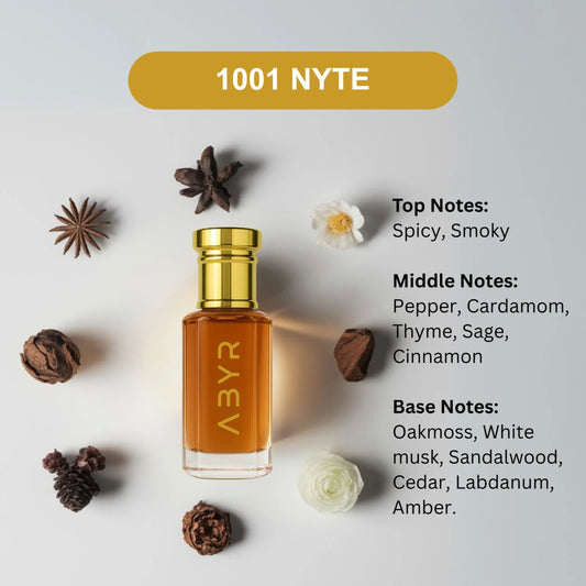 ABYR 1001 Nyte Attar – Alcohol-Free, Long-Lasting Oriental Fragrance - 6ml view