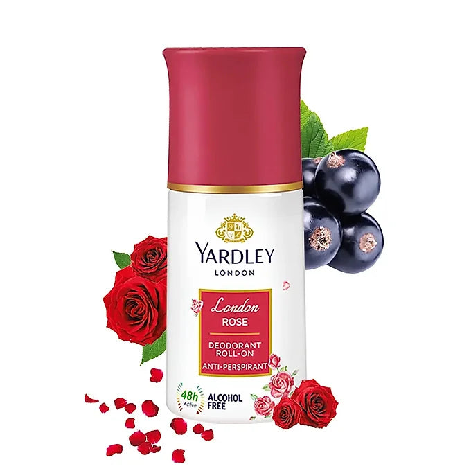 Yardley London London Rose Anti-Perspirant Roll-On| For Women 50ml