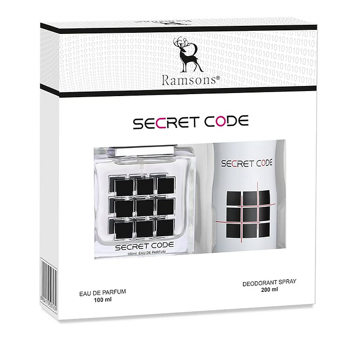 Ramsons Secret Code Gift Pack For Men 1 Eau De Parfum 100ML + 1 Deodorant 200ML
